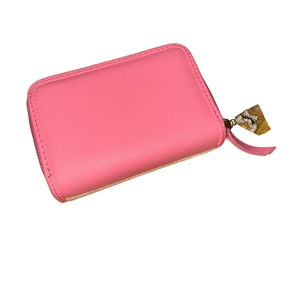 NWOT Juicy Couture Wallet Light‎ Pink Terry Cloth Logo Handbag Cardholder Wallet